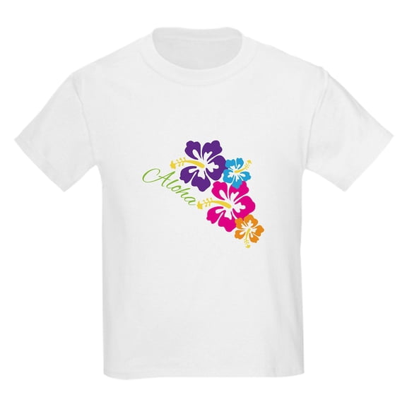 CafePress - Aloha Flowers T Shirt - Light T-Shirt Kids XS-XL