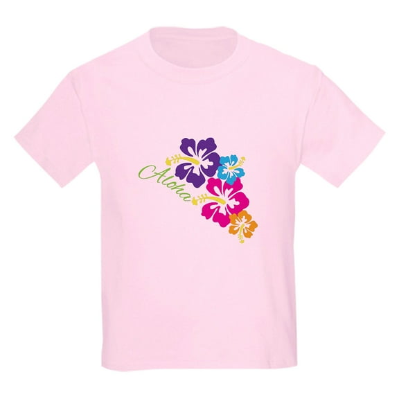 CafePress - Aloha Flowers T Shirt - Light T-Shirt Kids XS-XL