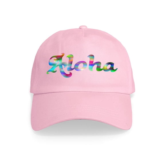 CafePress - Aloha Rainbow - Adjustable 100% Brushed Unisex Casual Cotton Baseball Cap, Beige, 1