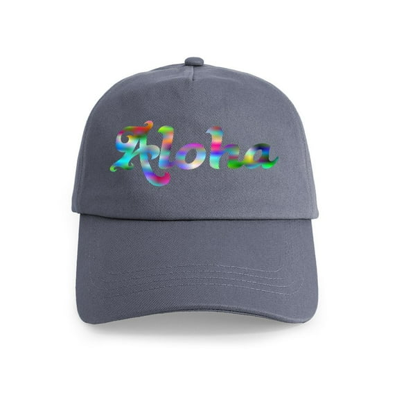 CafePress - Aloha Rainbow - Adjustable 100% Brushed Unisex Casual Cotton Baseball Cap, Beige, 1