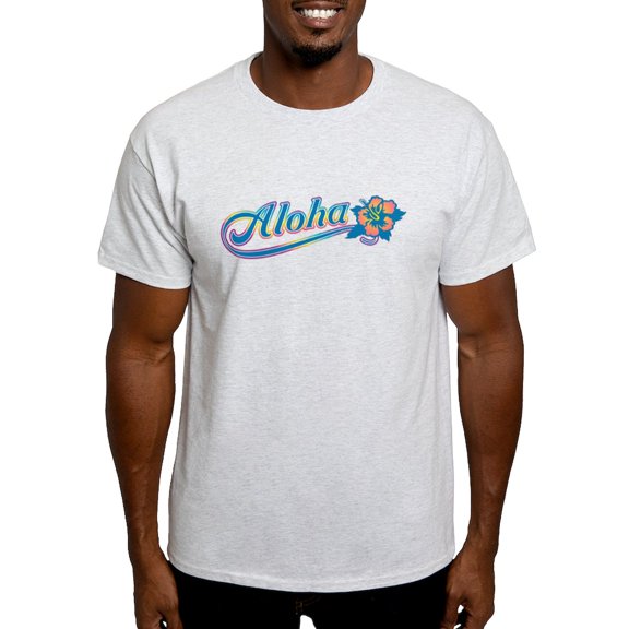 CafePress - Aloha Rainbow T Shirt - Men's Classic Graphic T-Shirt
