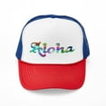 thumbnail image 1 of CafePress - Aloha Rainbow - Trucker Hat - Polyester Foam Front and Nylon Mesh Weave Back, 1 of 10