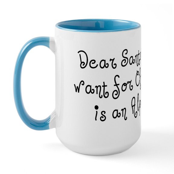CafePress - Alpaca For Christmas Large Mug - 15 oz Ceramic Large White Novelty Mug