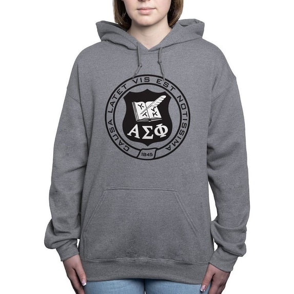 CafePress - Alpha Sigma Phi Black And White Seal Sweatshirt - Pullover Hoodie, Classic & Comfortable Hooded Sweatshirt