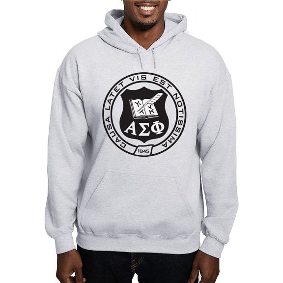 CafePress - Alpha Sigma Phi Black And White Seal Sweatshirt - Pullover Hoodie, Hooded Sweatshirt