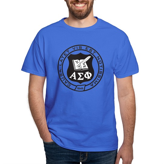 CafePress Alpha Sigma Phi Black And White Seal T Shirt Men s CafePress Alpha Sigma Phi Black And White Seal T Shirt Men s