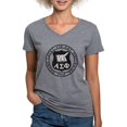 thumbnail image 1 of CafePress - Alpha Sigma Phi Black And White Seal T Shirt - Women's V-Neck Dark T-Shirt, 1 of 4