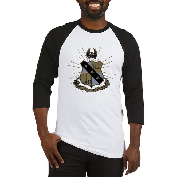 CafePress - Alpha Sigma Phi Coat Of Arms Baseball Jersey - Cotton Baseball Jersey, 3/4 Raglan Sleeve Shirt