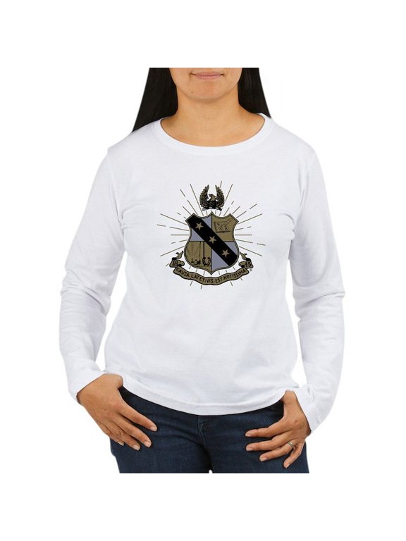 - Alpha Sigma Phi Coat Of Arms Long Sleeve T Shirt - Women's Long Sleeve Graphic Casual T-Shirt