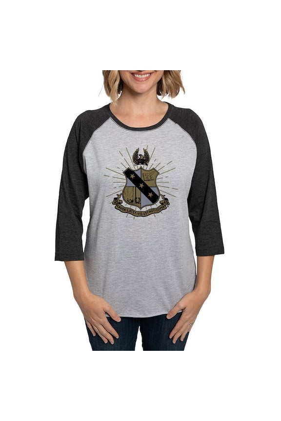 - Alpha Sigma Phi Coat Of Arms Long Sleeve T Shirt - Womens Baseball Tee