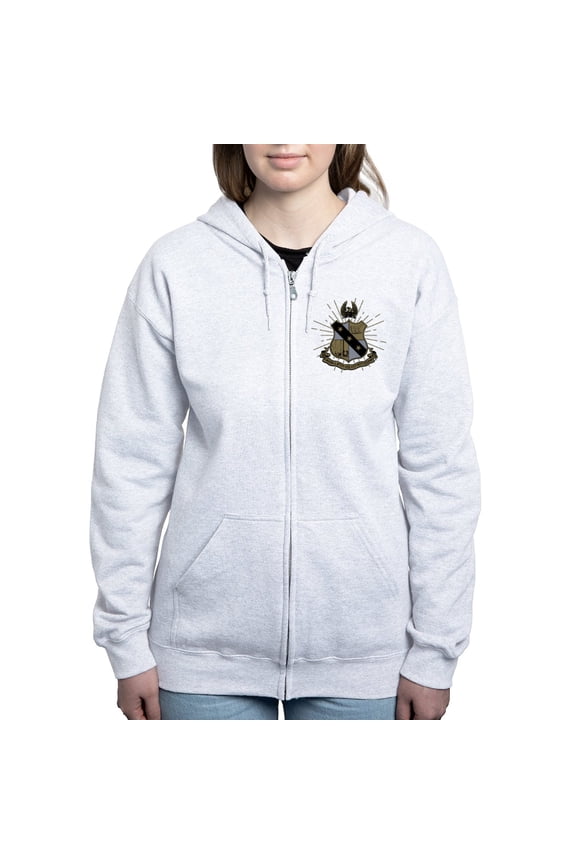 - Alpha Sigma Phi Coat Of Arms Sweatshirt - Women's Zip Hoodie
