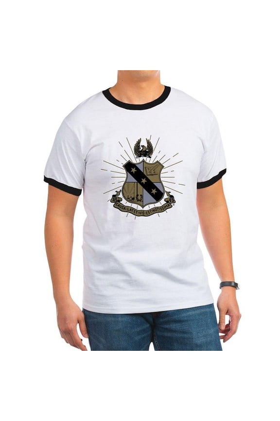 - Alpha Sigma Phi Coat Of Arms T Shirt - 100% Cotton Ringed T-Shirt