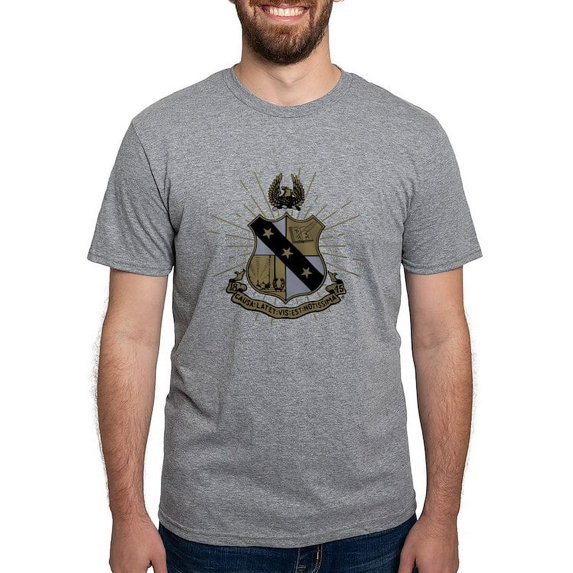 CafePress - Alpha Sigma Phi Coat Of Arms T Shirt - Mens Tri-blend T-Shirt