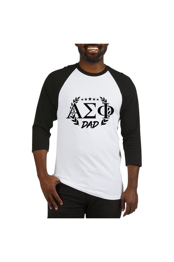 - Alpha Sigma Phi Greek Dad Baseball Jersey - Cotton Baseball Jersey, 3/4 Raglan Sleeve Shirt