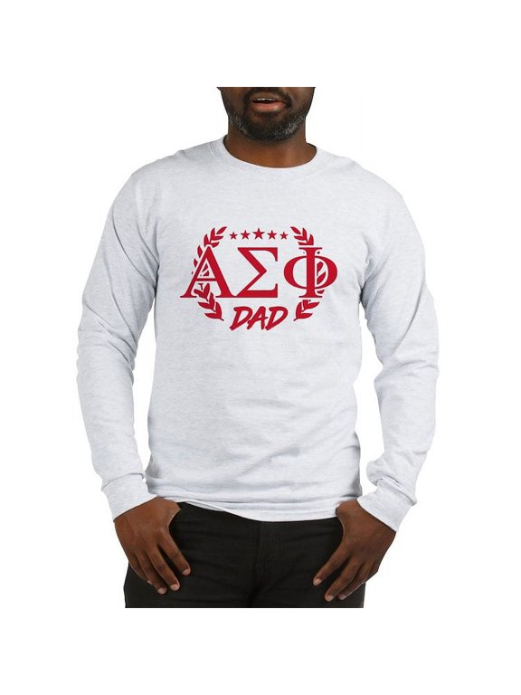 - Alpha Sigma Phi Greek Dad Cardinal Long Sleeve T Shirt - Unisex Cotton Long Sleeve T-Shirt