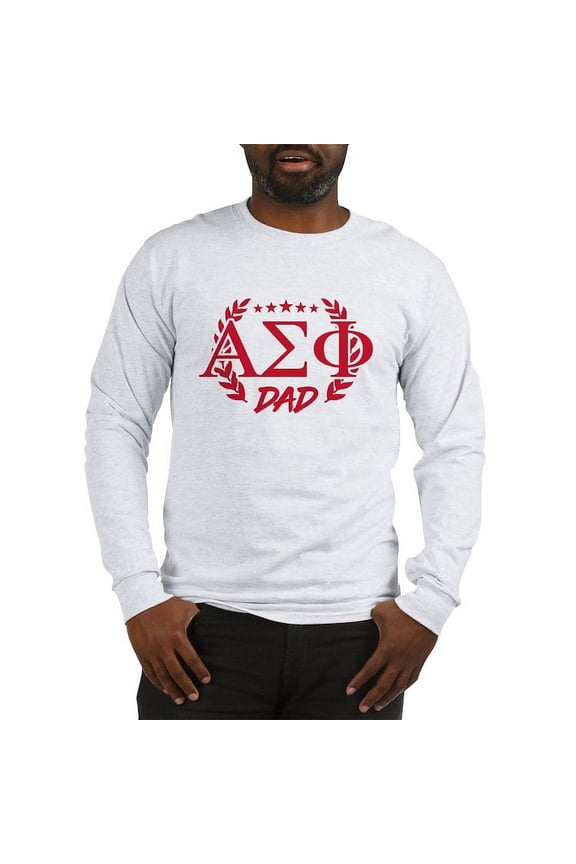 - Alpha Sigma Phi Greek Dad Cardinal Long Sleeve T Shirt - Unisex Cotton Long Sleeve T-Shirt