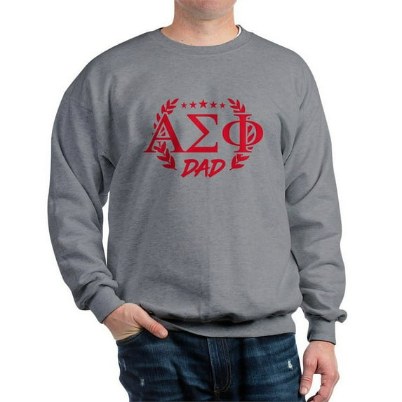 CafePress - Alpha Sigma Phi Greek Dad Cardinal Sweatshirt - Crew Neck Sweatshirt