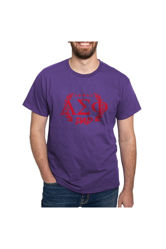 - Alpha Sigma Phi Greek Dad Cardinal T Shirt - Men's Classic Graphic Cotton T-Shirt