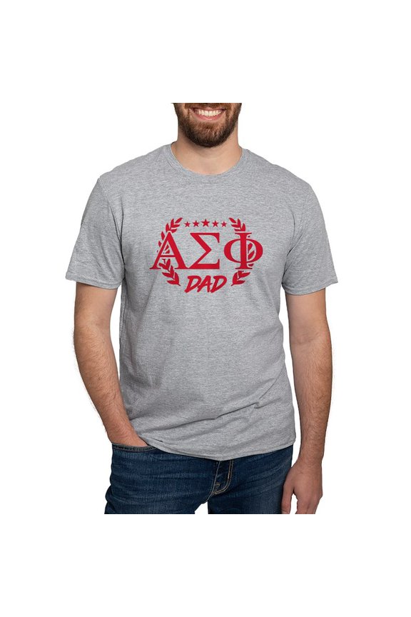 - Alpha Sigma Phi Greek Dad Cardinal T Shirt - Fitted T-Shirt, Vintage Fit Soft Cotton Tee