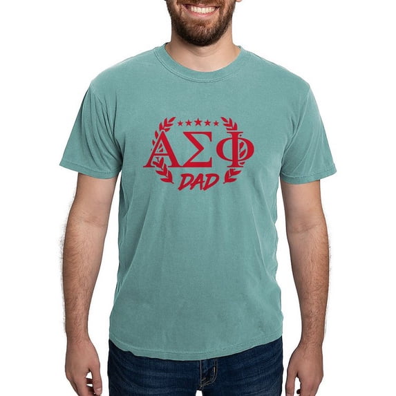 CafePress - Alpha Sigma Phi Greek Dad Cardinal T Shirt - Mens Comfort Colors Shirt