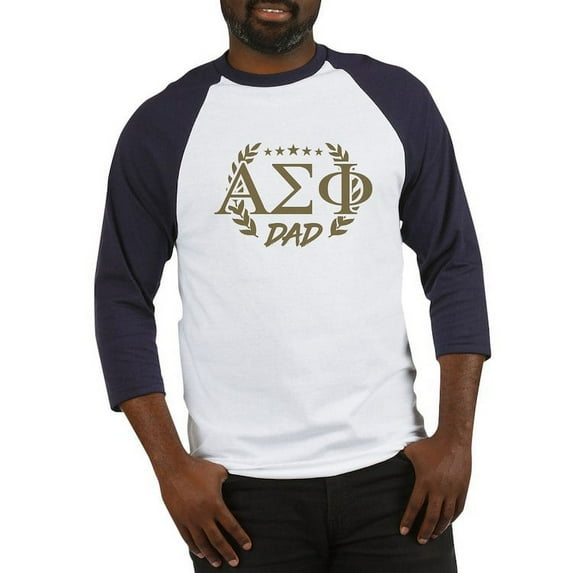 CafePress - Alpha Sigma Phi Greek Dad Gold Baseball Jersey - Cotton Baseball Jersey, 3/4 Raglan Sleeve Shirt