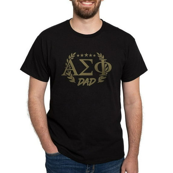 CafePress - Alpha Sigma Phi Greek Dad Gold T Shirt - Men's Classic Graphic Cotton T-Shirt