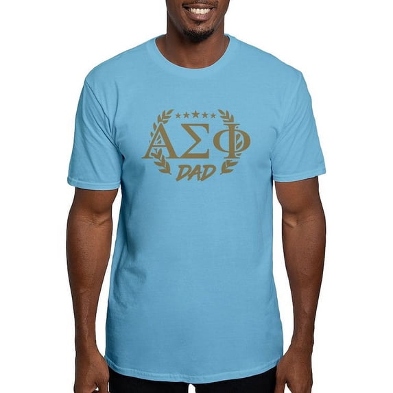 CafePress - Alpha Sigma Phi Greek Dad Gold T Shirt - Fitted T-Shirt, Vintage Fit Soft Cotton Tee