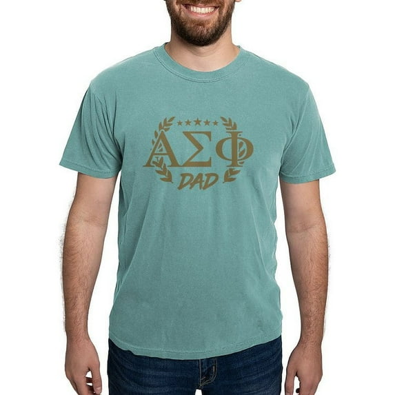 CafePress - Alpha Sigma Phi Greek Dad Gold T Shirt - Mens Comfort Colors Shirt