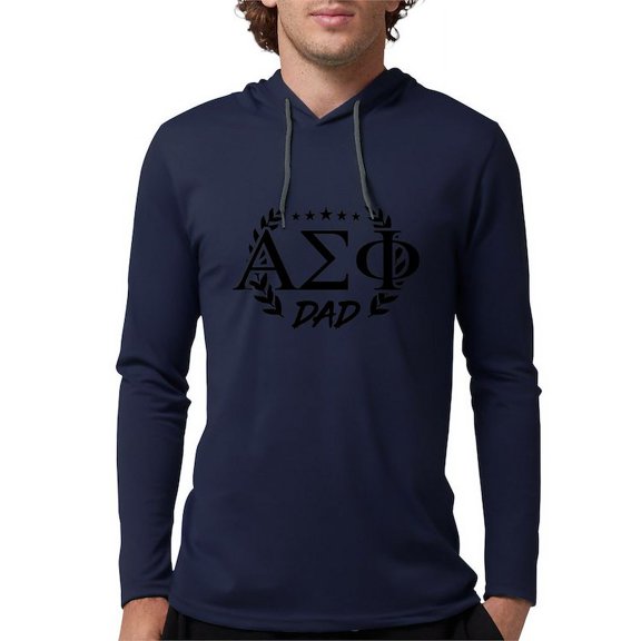 CafePress - Alpha Sigma Phi Greek Dad Long Sleeve T Shirt - Mens Hooded Shirt
