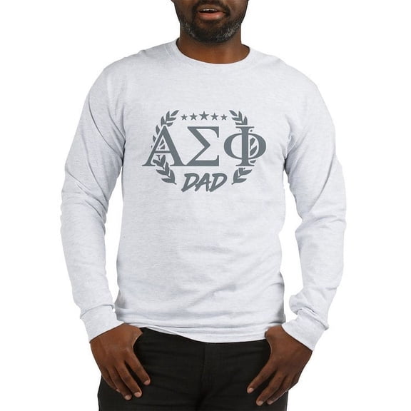 CafePress - Alpha Sigma Phi Greek Dad Stone Long Sleeve T Shirt - Unisex Cotton Long Sleeve T-Shirt