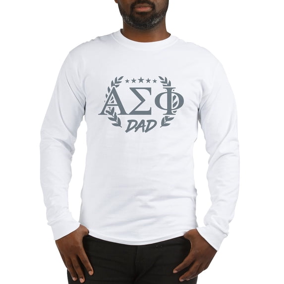 CafePress - Alpha Sigma Phi Greek Dad Stone Long Sleeve T Shirt - Unisex Cotton Long Sleeve T-Shirt