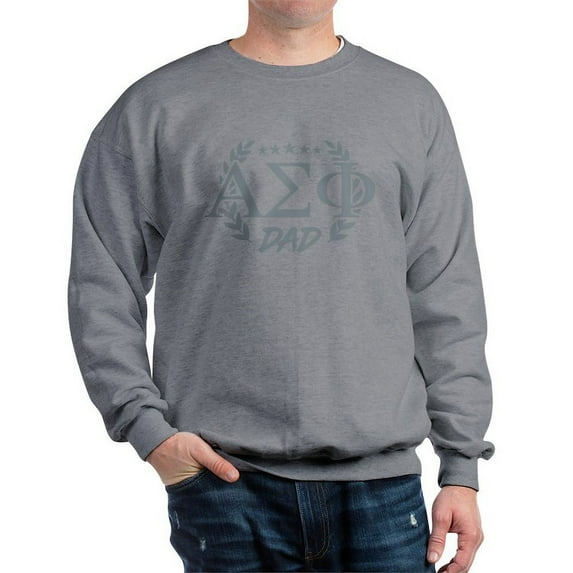 CafePress - Alpha Sigma Phi Greek Dad Stone Sweatshirt - Crew Neck Sweatshirt