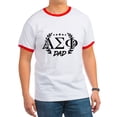 thumbnail image 1 of CafePress - Alpha Sigma Phi Greek Dad T Shirt - 100% Cotton Ringed T-Shirt, 1 of 4