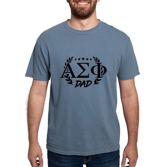 CafePress - Alpha Sigma Phi Greek Dad T Shirt - Mens Comfort Colors Shirt