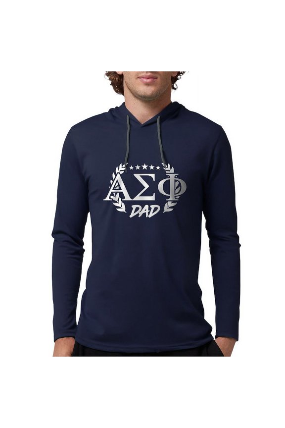 - Alpha Sigma Phi Greek Dad White Long Sleeve T Shirt - Mens Hooded Shirt