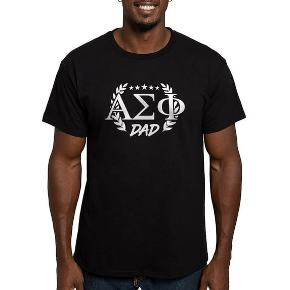 CafePress - Alpha Sigma Phi Greek Dad White T Shirt - Men's Fitted T-Shirt