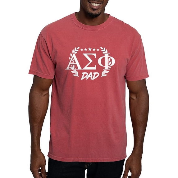 CafePress - Alpha Sigma Phi Greek Dad White T Shirt - Mens Comfort Colors Shirt