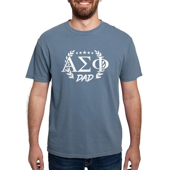 CafePress - Alpha Sigma Phi Greek Dad White T Shirt - Mens Comfort Colors Shirt