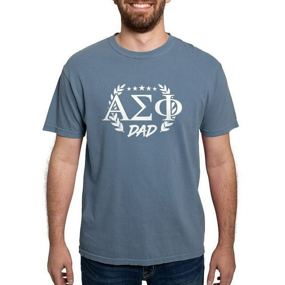 CafePress - Alpha Sigma Phi Greek Dad White T Shirt - Mens Comfort Colors Shirt