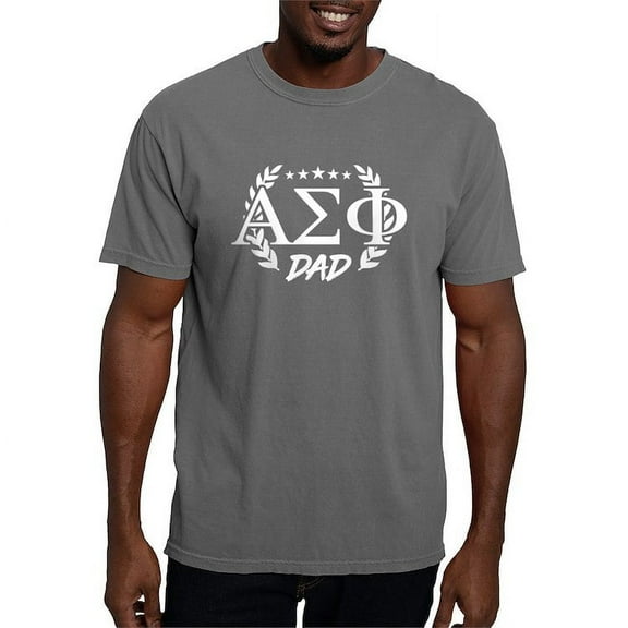 CafePress - Alpha Sigma Phi Greek Dad White T Shirt - Mens Comfort Colors Shirt
