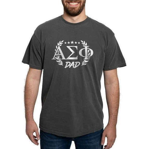 CafePress - Alpha Sigma Phi Greek Dad White T Shirt - Mens Comfort Colors Shirt