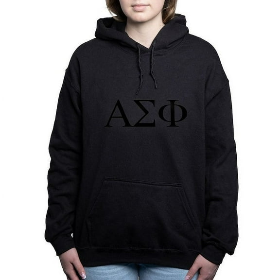 CafePress - Alpha Sigma Phi Greek Letters Black Sweatshirt - Pullover Hoodie, Classic & Comfortable Hooded Sweatshirt