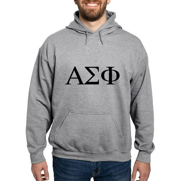 CafePress - Alpha Sigma Phi Greek Letters Black Sweatshirt - Pullover Hoodie, Hooded Sweatshirt