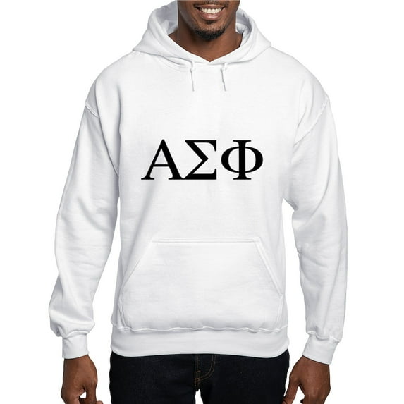 CafePress - Alpha Sigma Phi Greek Letters Black Sweatshirt - Pullover Hoodie, Hooded Sweatshirt