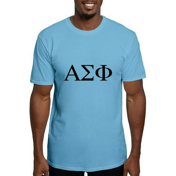 CafePress - Alpha Sigma Phi Greek Letters Black T Shirt - Fitted T-Shirt, Vintage Fit Soft Cotton Tee