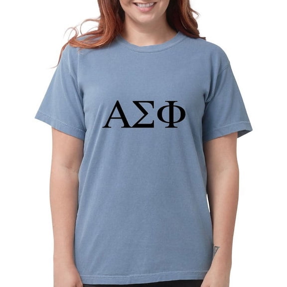 CafePress - Alpha Sigma Phi Greek Letters Black T Shirt - Womens Comfort Colors® Shirt