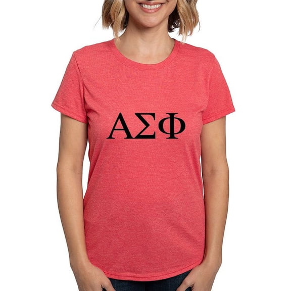 CafePress - Alpha Sigma Phi Greek Letters Black T Shirt - Womens Tri-blend T-Shirt