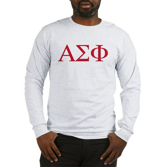 CafePress - Alpha Sigma Phi Greek Letters Cardinal Long Sleeve T Shirt - Unisex Cotton Long Sleeve T-Shirt