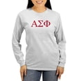thumbnail image 1 of CafePress - Alpha Sigma Phi Greek Letters Cardinal Long Sleeve T Shirt - Women's Long Sleeve Graphic Casual T-Shirt, 1 of 4