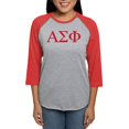 thumbnail image 1 of CafePress - Alpha Sigma Phi Greek Letters Cardinal Long Sleeve T Shirt - Womens Baseball Tee, 1 of 4